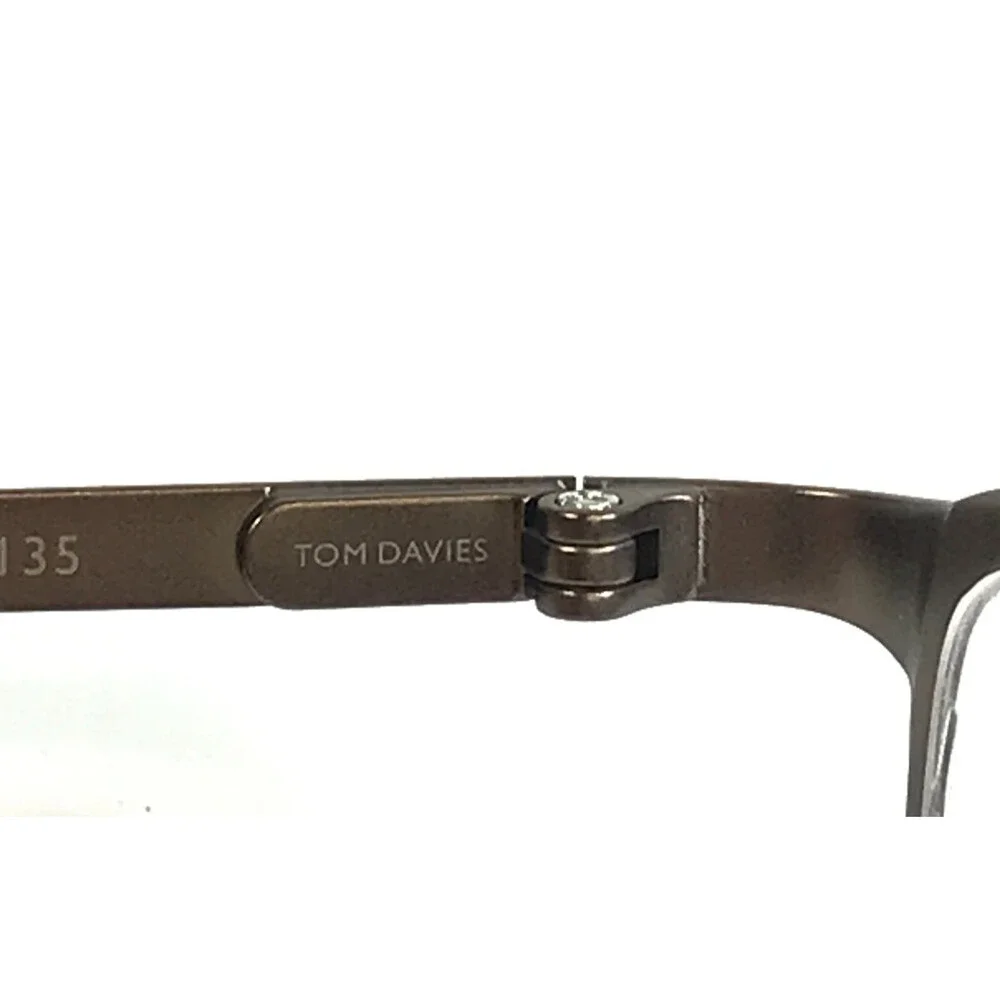 Tom Davies Eyeglasses Frames TD771 Col. 2324 Polished Brown Half Rim 53-18-135
